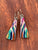 Triangle Wooden Earrings- long