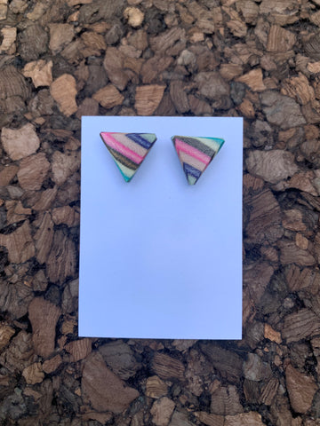 Triangle post earrings