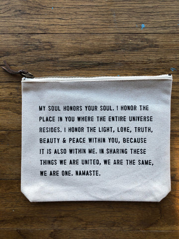 Namaste quote pouch